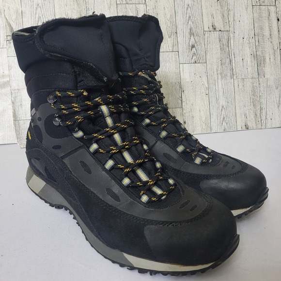 Asolo Mens 9.5 Elysium GTX Gore-Tex Black Fleece Lined Waterproof Hiking Boots - Picture 1 of 16